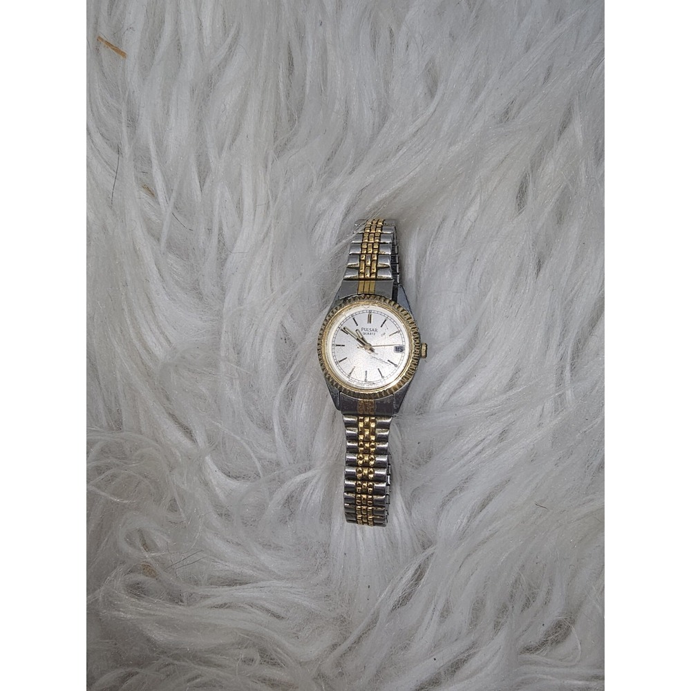 2 Pulsar Watches -PXX006 Women's Dress Stainless Steel Two-Tone Calendar Quartz - Picture 4 of 13
